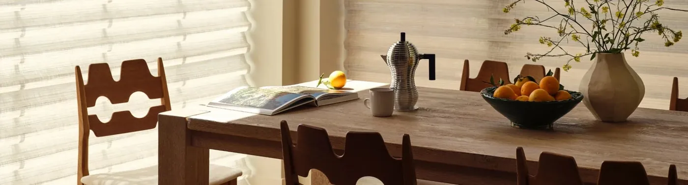 Window treatments from OC Shutter and Blind Gallery